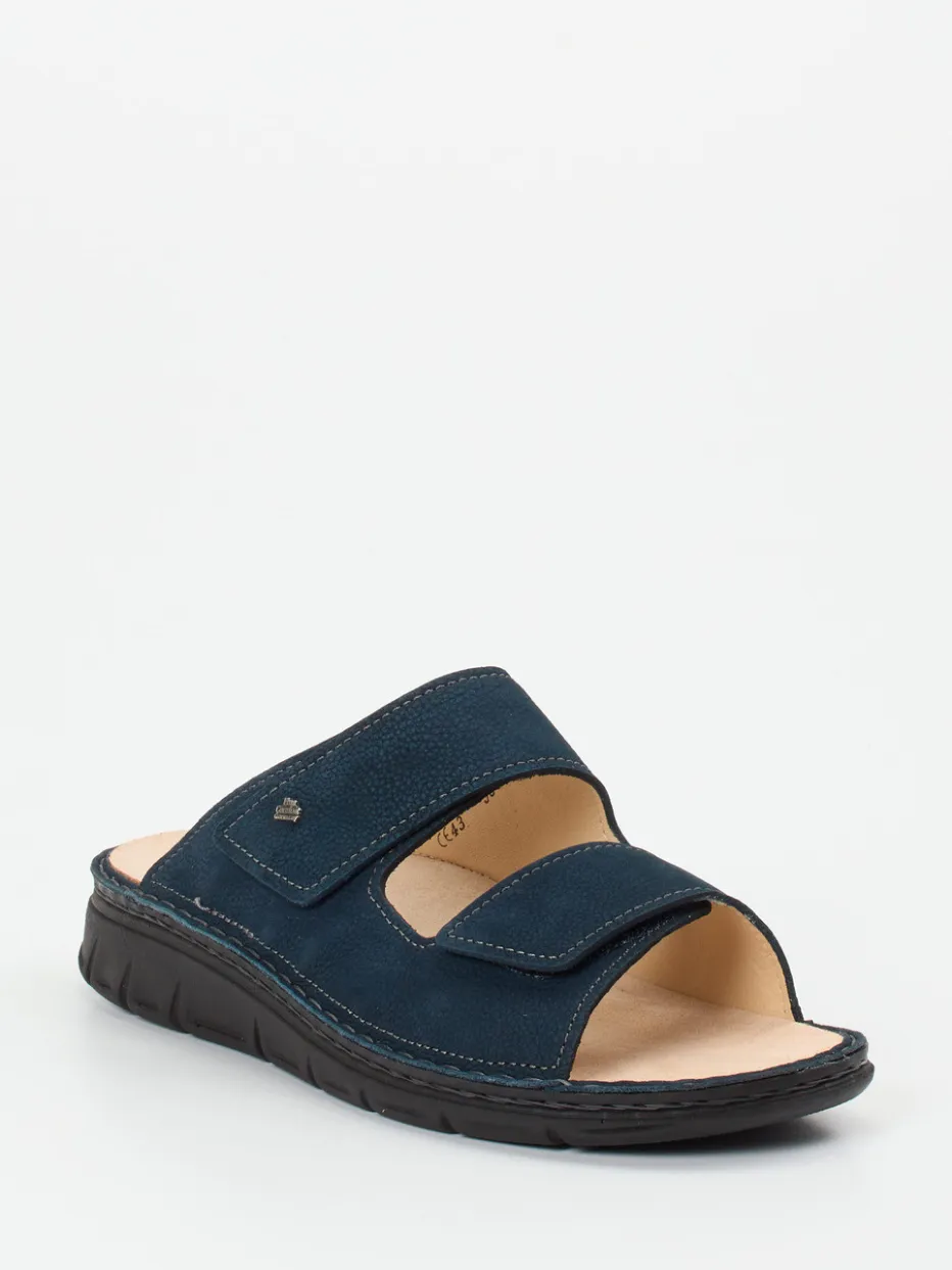 Herren Finn Comfort – Pantolette aus Nubukleder dunkel