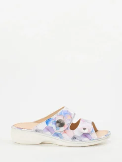 Damen Finn Comfort – Pantolette aus Kalbleder in Pastelloptik