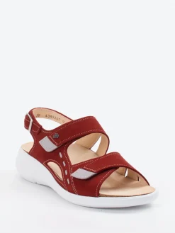 Damen Finn Comfort – Sandalen aus Nubukleder dunkel
