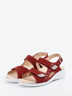 Damen Finn Comfort – Sandalen aus Nubukleder dunkel