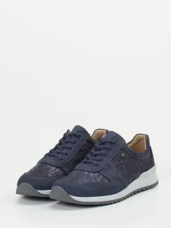 Damen Finn Comfort – Schnürschuh aus Nubukleder Dunkel