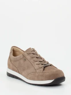 Herren Finn Comfort – Schnürschuh aus Veloursleder taupe