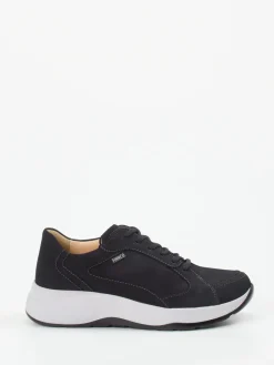 Damen Finn Comfort – Schnürschuh aus Nubukleder Schwarz