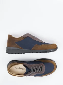 Herren Finn Comfort – Schnürschuh aus Nubukleder Dunkel