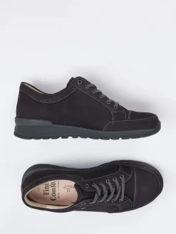 Herren Finn Comfort – Schnürschuhe aus Nubukleder in Anthrazit