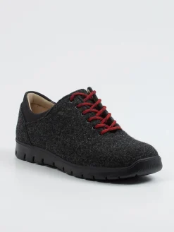 Damen Finn Comfort – Schnürschuhe aus Wollfilz anthrazit