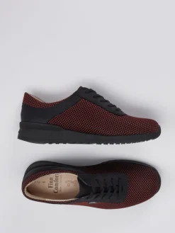 Damen Finn Comfort – Schnürschuhe aus Mesh und Nubukleder