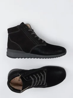 Damen Finn Comfort – Schnürstiefelette aus Nubukleder