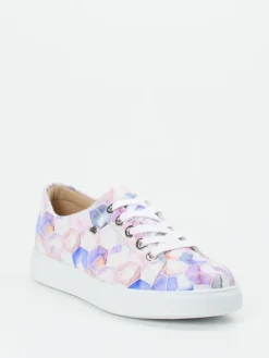 Damen Finn Comfort – Sneaker aus geprägtem Leder Rosé-color