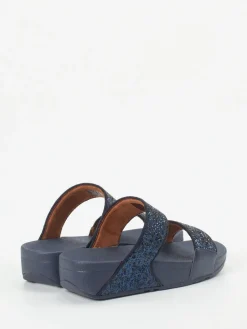 Damen FitFlop – Komfort-Slides aus Textil mit Glitzer