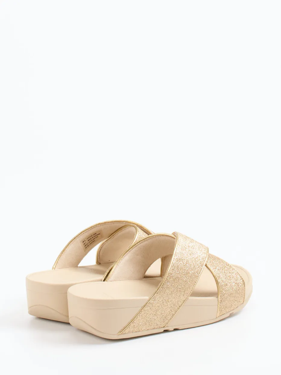 Damen FitFlop – Pantolette aus Textil in Champagner