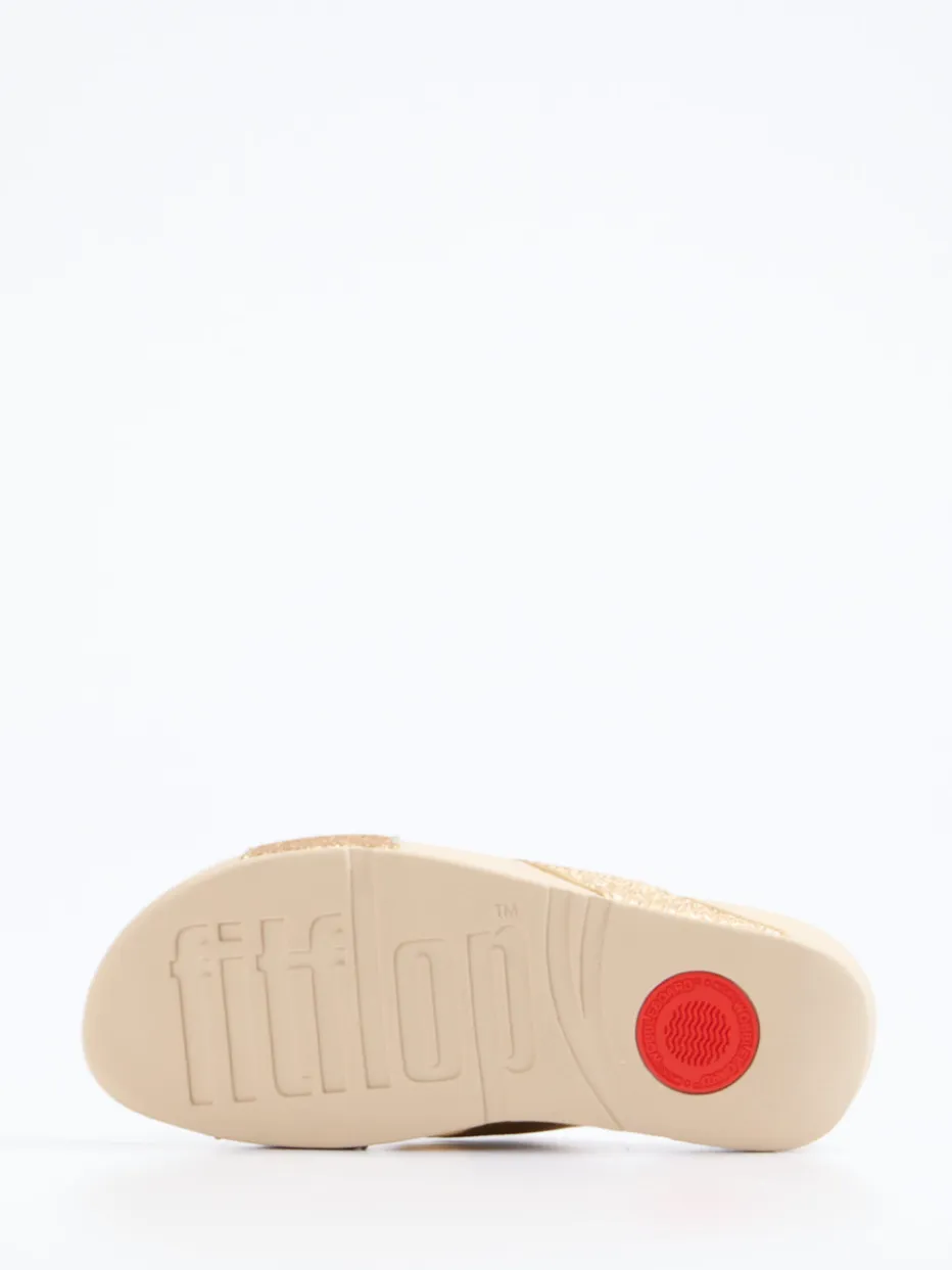 Damen FitFlop – Pantolette aus Textil in Champagner