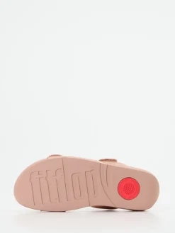 Damen FitFlop – Sandalen aus Metallicleder in Roségold