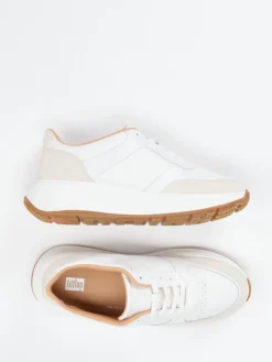 Damen FitFlop – Sneaker aus Kalbleder und Veloursleder