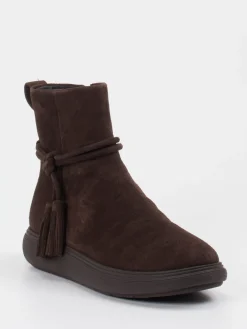 Damen FitFlop – Stiefeletten aus Veloursleder Dunkel