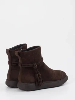 Damen FitFlop – Stiefeletten aus Veloursleder Dunkel