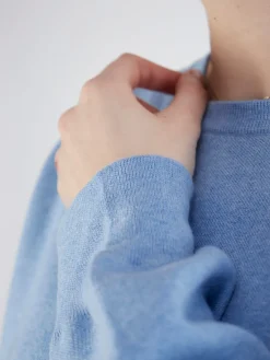 Damen FLONA – Feinstrickpullover aus Baumwolle-Kaschmir Hell