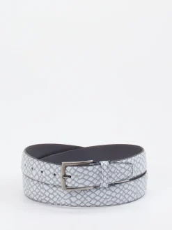 – Gürtel aus Kalbleder mit Schlangenprägung*Floris van Bommel New