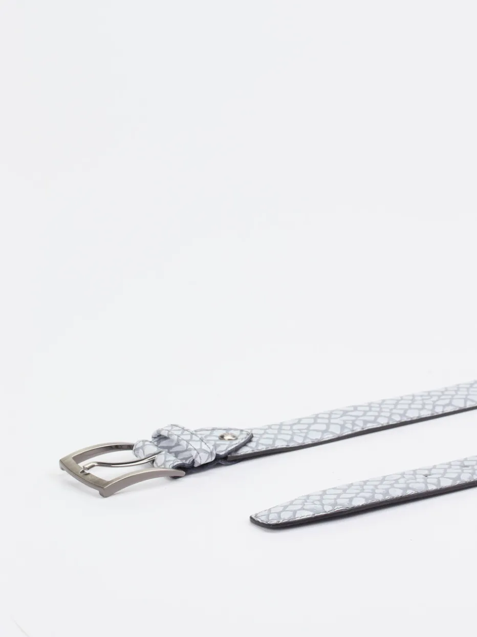 – Gürtel aus Kalbleder mit Schlangenprägung*Floris van Bommel New