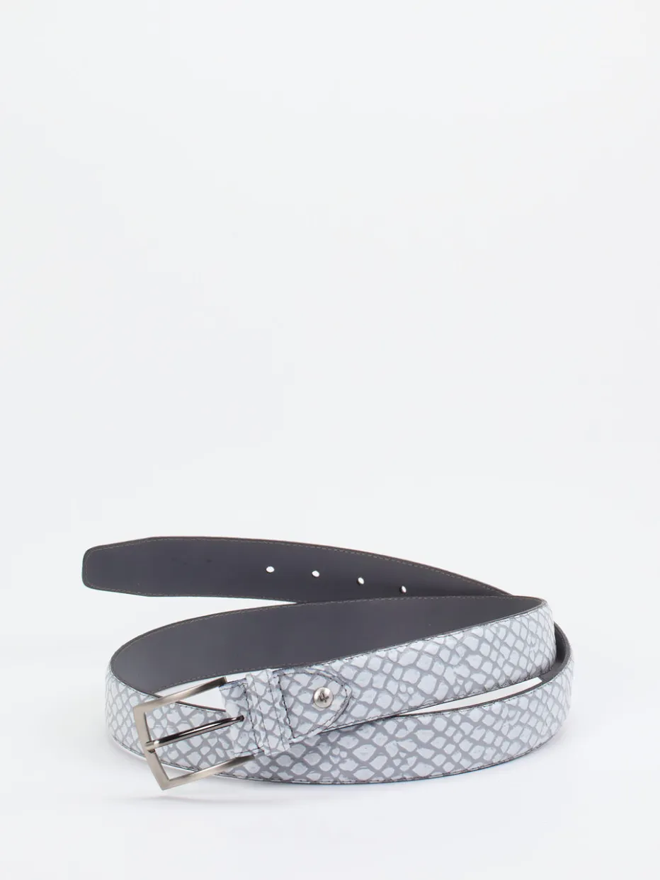 – Gürtel aus Kalbleder mit Schlangenprägung*Floris van Bommel New