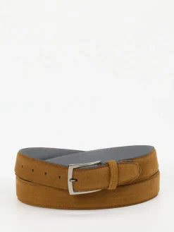 – Ledergürtel aus Veloursleder cognac*Floris van Bommel Clearance