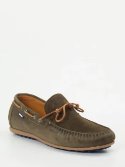 Herren Floris van Bommel – Mokassin aus Veloursleder oliv