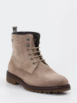 – Schnürboots aus Veloursleder Taupe*Floris van Bommel Sale