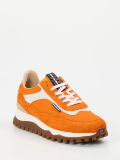 Herren Floris van Bommel – Sneaker aus Veloursleder Orange