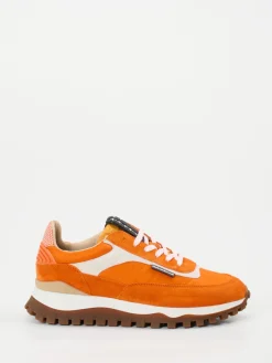Herren Floris van Bommel – Sneaker aus Veloursleder Orange