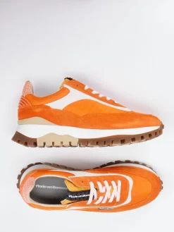 Herren Floris van Bommel – Sneaker aus Veloursleder Orange