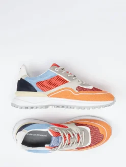 Herren Floris van Bommel – Sneaker aus Veloursleder Colorblocking