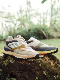 Herren Floris van Bommel – Sneaker aus Veloursleder und Mesh