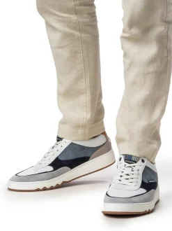 Herren Floris van Bommel – Sneaker aus Veloursleder weiß