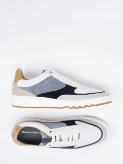 Herren Floris van Bommel – Sneaker aus Veloursleder weiß