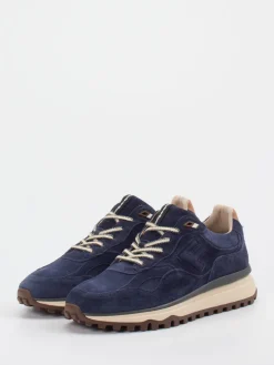 Herren Floris van Bommel – Sneaker aus Veloursleder Nacht