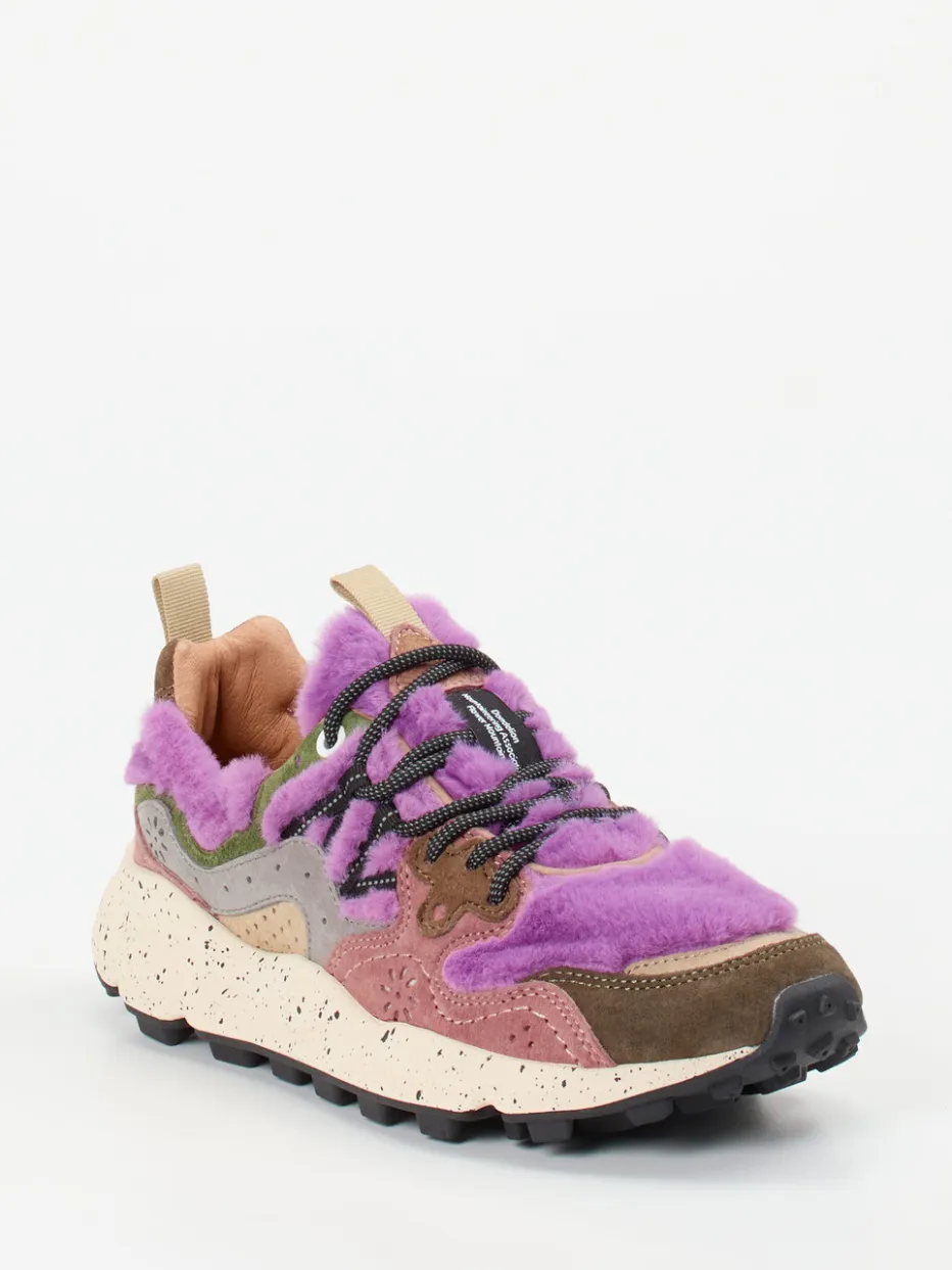 – Sneaker aus Veloursleder und Textil Lila*Flower Mountain Online