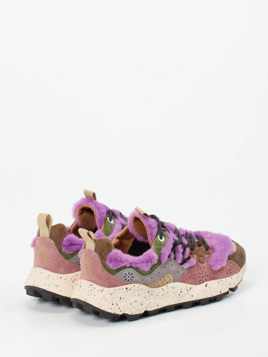 – Sneaker aus Veloursleder und Textil Lila*Flower Mountain Online