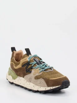 Herren Flower Mountain – Trail-Sneaker aus Velour/Textil oliv