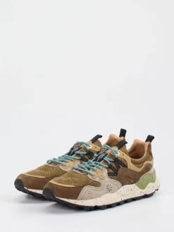 Herren Flower Mountain – Trail-Sneaker aus Velour/Textil oliv