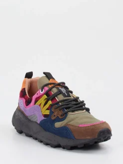 – Trail-Sneaker aus Veloursleder/Textil Multicolor*Flower Mountain Hot