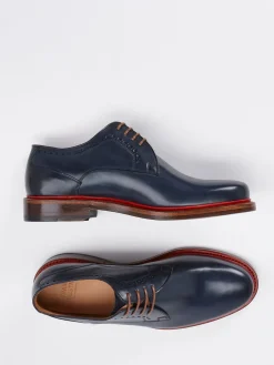 – Derby aus Kalbleder in Tinten*Franz Gustav Outlet