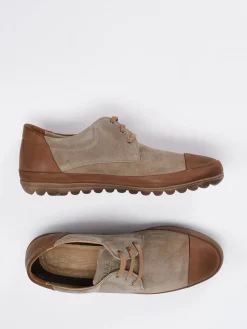 – Schnürschuh aus Veloursleder taupe*Franz Gustav Outlet