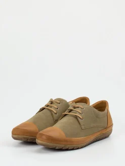 – Schnürschuh aus Veloursleder Oliv*Franz Gustav