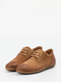 Herren Franz Gustav – Schnürschuh aus Veloursleder cognac