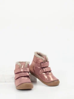 Kinder Froddo – Klett-Boots aus Metallicleder roségold