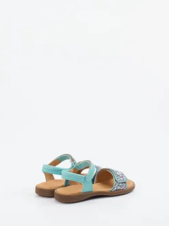 Kinder Froddo – Klettsandale aus Metallic mit Glitzerdetails