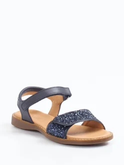 – Klettsandale aus Metallic mit Glitter dunkel*Froddo New