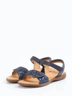 – Klettsandale aus Metallic mit Glitter dunkel*Froddo New