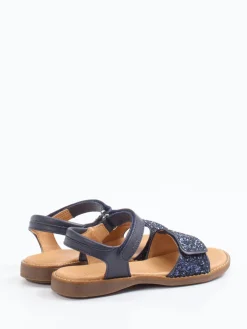 – Klettsandale aus Metallic mit Glitter dunkel*Froddo New