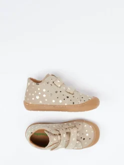 Kinder Froddo – Lauflernschuhe aus Veloursleder sandbeige